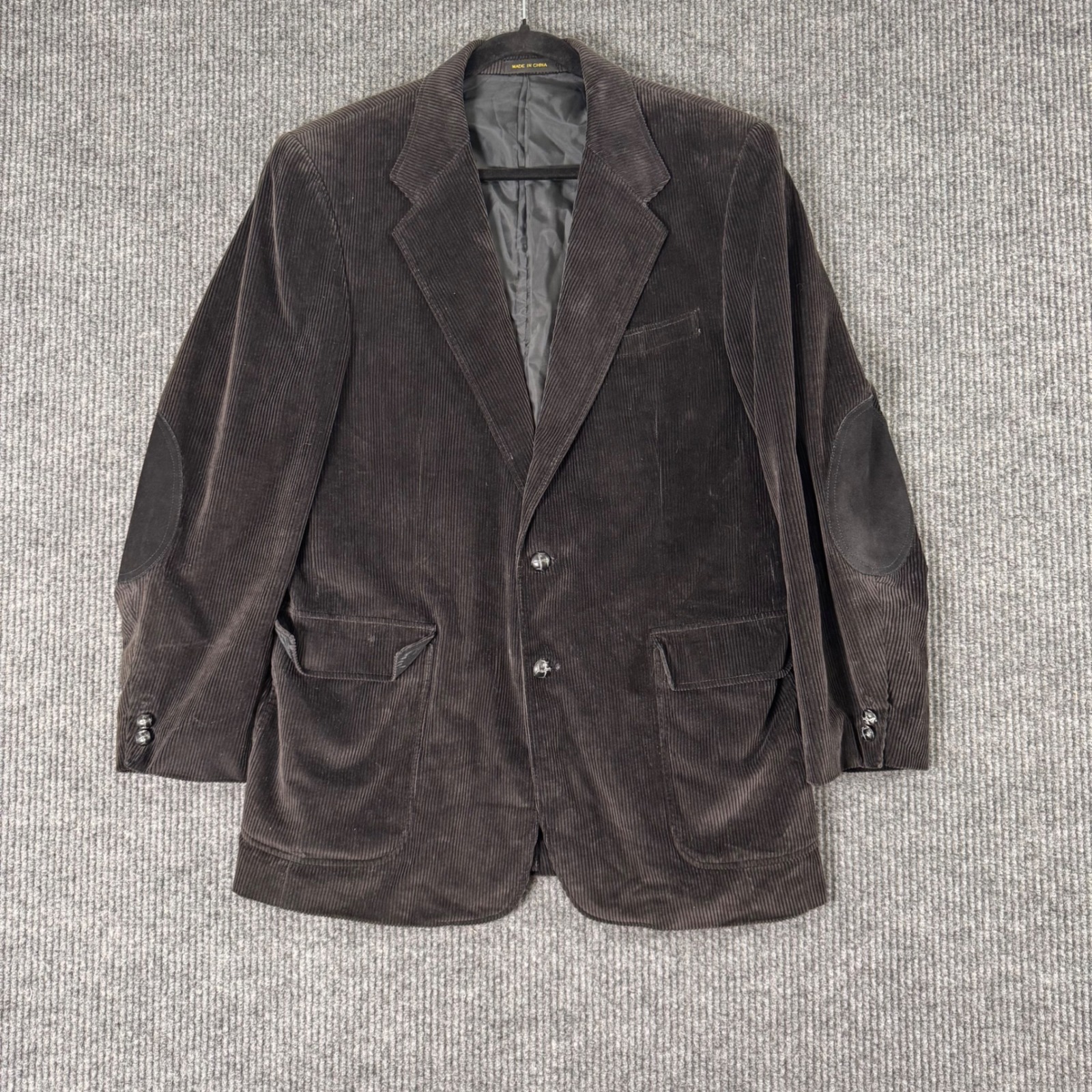 Vtg Mens 42l Blazer Dark Brown Corduroy Sport Coat Retro 70s Ivy Academia Jacket
